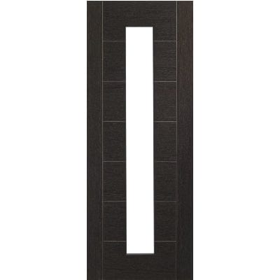 Palermo Pre-Finished Internal Dark Grey Door with Clear Glass - 1981 x 686 x 35mm