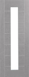 Palermo Pre-Finished Light Grey Door with Clear Glass - 2040 x 726mm