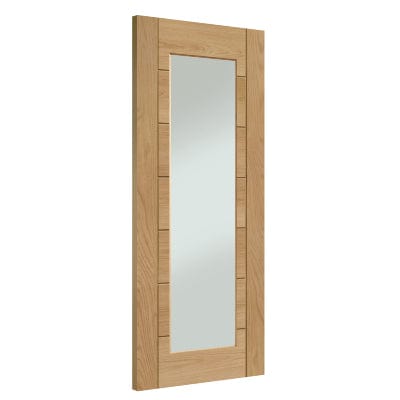 Palermo Essentials 1 Light (Clear Glass) Internal Oak Door