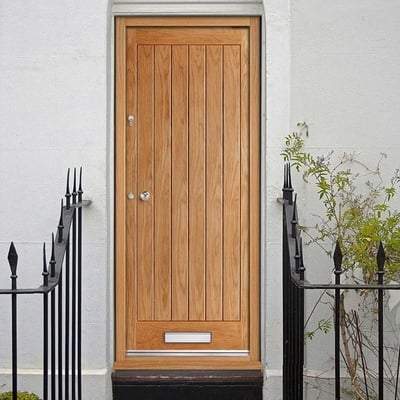 Norfolk Oak Unfinished External Door - 1981mm x 838mm