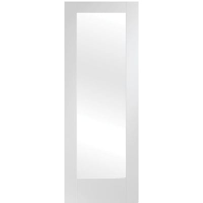 Pattern 10 Internal White Primed Door with Clear Glass