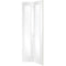 Pattern 10 Bi-Fold Internal White Primed Door with Clear Glass