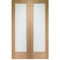 Pattern 10 Internal Oak Rebated Door Pair with Obscure Glass