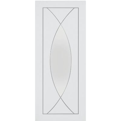 Pesaro Internal White Primed Door with Clear Glass