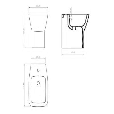 Aquatrend WC Unit w/ Frontline Concealed Cistern & Piccolo Back to Wall WC- All Colours