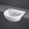 45cm Semi Recessed Basin 1 Tap Hole in Alpine White - All Styles