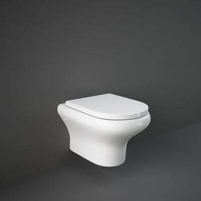 52cm Rimless Wall Hung Pan with Hidden Fixations in Alpine White