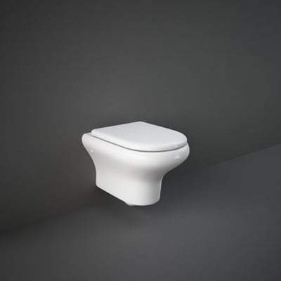 Rimless Wall Hung Pan in Alpine White