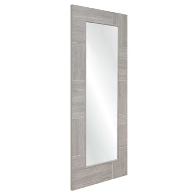 White Grey Ravenna Internal Laminate Clear Glass Door