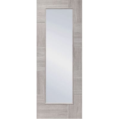White Grey Ravenna Internal Laminate Clear Glass Door