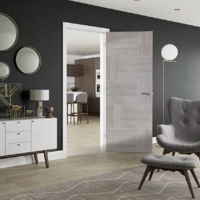 White Grey Ravenna Internal Laminate Door