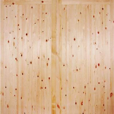 Redwood FL&B Pair Garage Doors - All Sizes