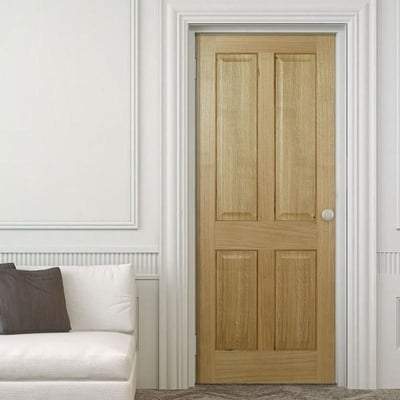 Oak Regency 4 Panel Pre-Finished Internal Door - 2032mm x 813mm