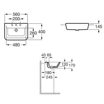 The Gap Semi Recessed Basin 1 Tap Hole