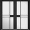 Greenwich Black Primed 10 Glazed Clear Light Panels Interior Room Divider - 2031mm x 1246mm