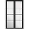 Soho Black Primed 8 Glazed Clear Light Panels Interior Room Divider - 2031mm x 1246mm