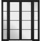 Soho Black Primed 16 Glazed Clear Light Panels Interior Room Divider - 2031mm x 1904mm