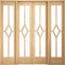 Reims Oak Pre-Finished 20 Glazed Clear Light Panels Interior Room Divider - 2031mm x 2478mm
