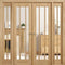 Lincoln Oak Unfinished 10 Glazed Clear Light Panels Interior Room Divider - 2031mm x 1904mm