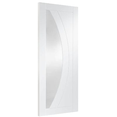 Salerno Internal White Primed Fire Door with Clear Glass