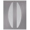Salerno Pre-Finished Internal Light Grey Door Pair (Clear Glass) - 1981 x 1168 x 40mm