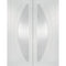 Salerno Internal White Primed Rebated Door Pair with Clear Glass