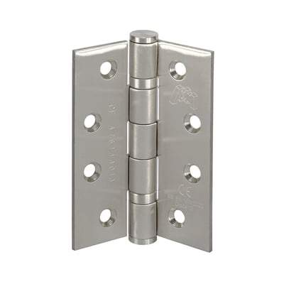 Satin Stainless Steel Butt Hinge - 4" x 3" x 3mm (Pack of 3)