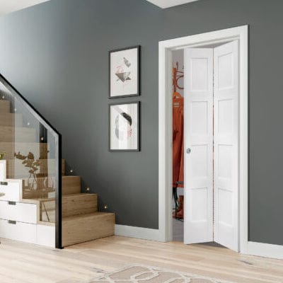 Shaker 4 Panel Bi-Fold Internal White Primed Door