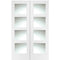 Shaker Internal White Rebated Door Pair with Clear Glass