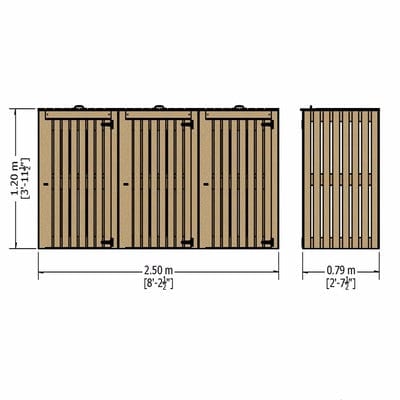 Wheelie Bin Store - All Sizes