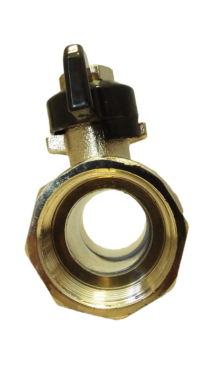 Brass Nickel-Plated Butterfly Valve 3/4" BSPM-F