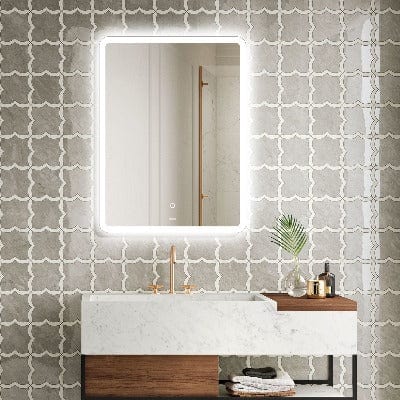 Sleek Rectangular LED Mirror with Demister Pad & On/Off Touch Sensor - 600 x 800mm
