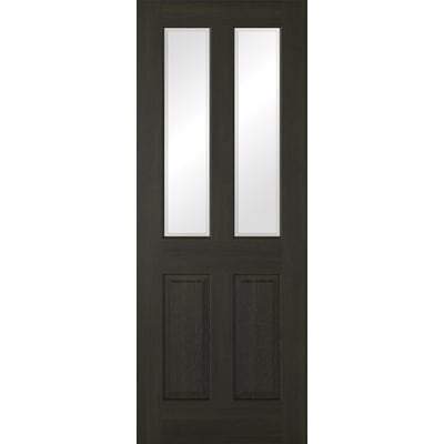 Smoked Oak Richmond 2 Light 2 Panel Pre-Finished Internal Door - 1981mm x 686mm