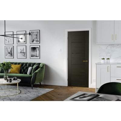 Smoked Oak Vancouver 5 Panel Pre-Finished Internal Door - 1981mm x 686mm