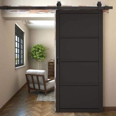 Soho Black Primed Panelled Interior Door - 1981mm x 610mm