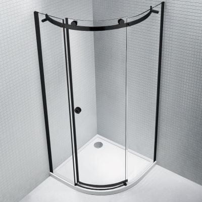 Sphere Black Framed Offset Quadrant w/ 1 Door