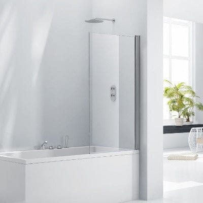 Aquaglass 8mm Square Bath Screen with 180 Degree Opening - 1500 x 800mm