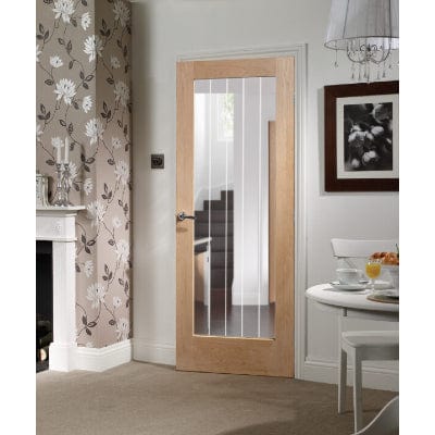 Suffolk Original 1 Light Pre-Finished Internal Door with Clear Etched Glass