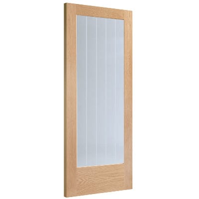 Suffolk Original 1 Light Pre-Finished Internal Door with Clear Etched Glass