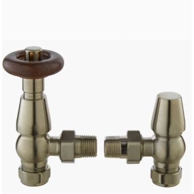 Angled Thermostatic Valve Lockshield Rounded - All Finishes
