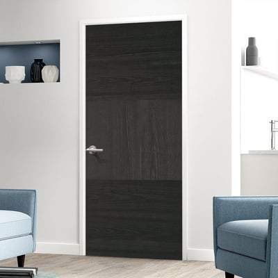 Tres Charcoal Black Pre-Finished Interior Door - All Sizes