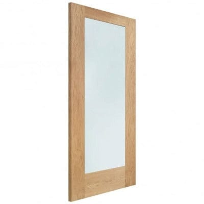 Pattern 10 Pre-Finished Internal Oak Door with Obscure Glass - All Sizes