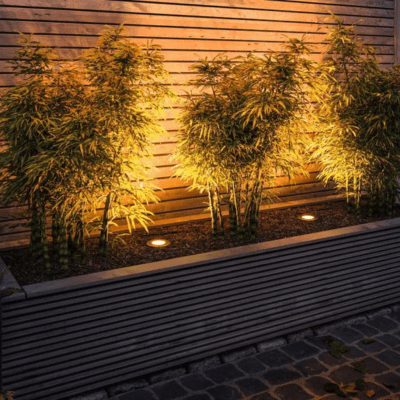 Outdoor 230V Stainless Steel Gold Recessed Floor Light