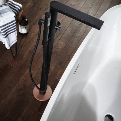 Velar Freestanding Black Bath Shower Mixer