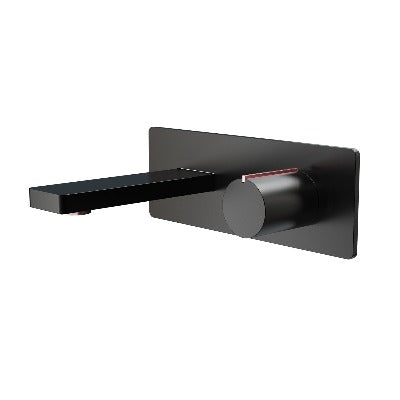 Velar Wall Mounted Black Basin Mixer Tap