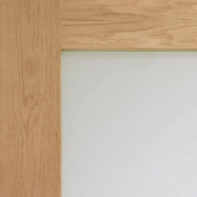 Pattern 10 Pre-Finished Internal Oak Door with Obscure Glass - All Sizes