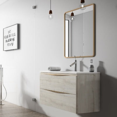 Vogue 2 Drawer Wall Hung Vanity Unit - All Sizes