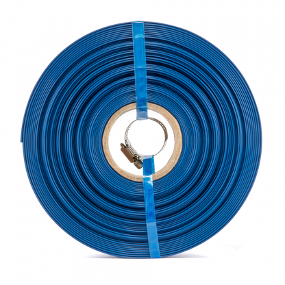 LayFlat 1" / 25mm x 10metres Water Discharge Aqua Hose Pipe Pump Irrigation with Free Secure Hose Clip