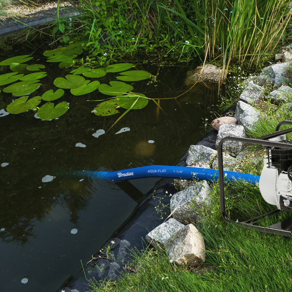LayFlat 1" / 25mm x 30metres Water Discharge Aqua Hose Pipe Pump Irrigation with Free Secure Hose Clip