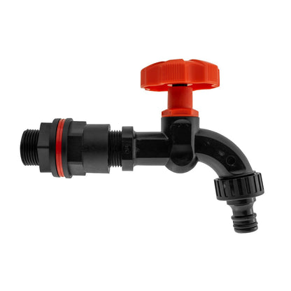 Water Butts Kit 3/4" PP Black Tap